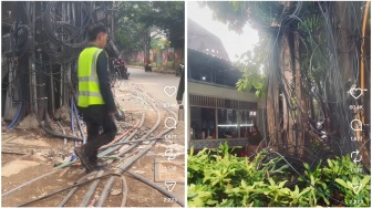 Kabel Semrawut di Kuningan Barat Bikin Warga Resah, Dinas Bina Marga Janji Beres Oktober