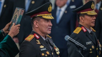 Prabowo Lantik Kapolri dan Sejumlah Pejabat Negara di Istana