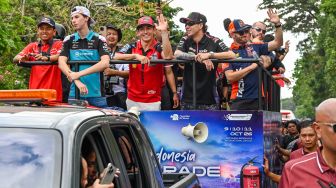 Jelang MotoGP Mandalika, Marc Marquez Cs Pawai di Mataram
