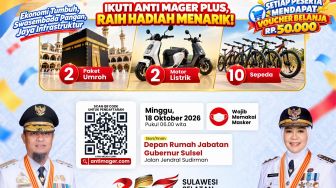 Hadiah Umrah, Motor Listrik dan Voucher Belanja di Jalan Sehat Hari Jadi Sulsel ke-357