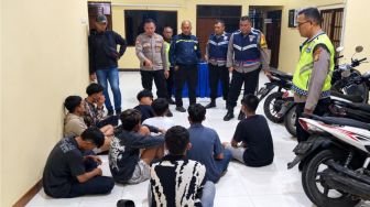 Gerebek Gang di Korpri Jaya, Polisi Amankan Sembilan ABG Calon Pelaku Tawuran