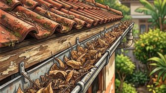 3 Cara Mencegah Talang Air Tersumbat Daun, Jangan Tunggu Atap Bocor!