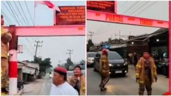 Viral Mobil Damkar Tertahan Portal di Banyuasin, Petugas Sempat Adu Argumen hingga Membongkarnya