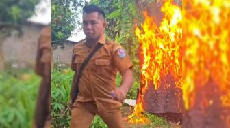 Viral Aksi Kadus di Deli Serdang Berani Seorang Diri Bakar Lapak Judi-Narkoba, Ini Alasannya