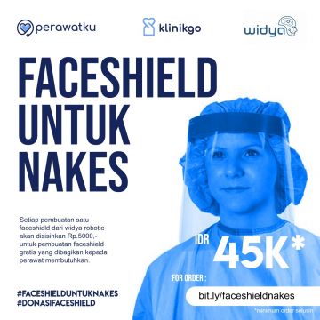 APD dari UMG Idealab dibagikan gratis untuk para tenaga kesehatan atau nakes [Dok. UMG Idealab].