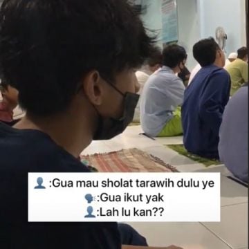 Viral Video Pemuda Non-Muslim tapi Semangat Banget Ikut Temennya Tarawih (TikTok/Sadboysamarinda)