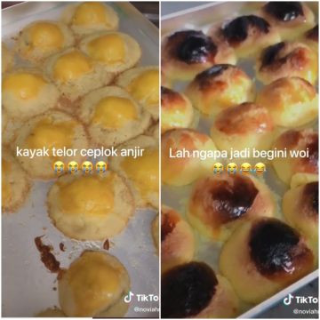 Maksud Hati Bikin Kue Nastar, Hasilnya Malah Jadi Telor Ceplok (TikTok/Noviahnn)