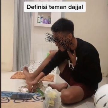 Viral Aksi 'Dajal' Cowok di Bulan Puasa, Publik: Mungkin Lagi Datang Bulan (TikTok/Sepupu.dajjall)