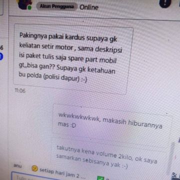 Viral kongkalikong suami dengan penjual onderdil motor. (Facebook)