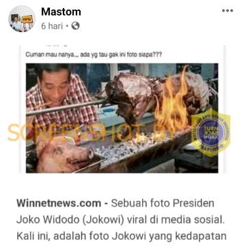 Cek Fakta: Benarkah Presiden Jokowi Menyantap Sate Babi? (Turnbackhoax.id)