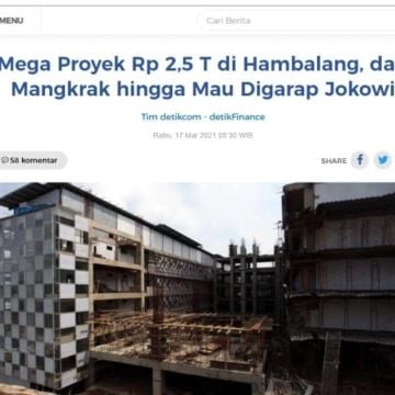 Foto Pesawat Kepresidenan Melintas di Proyek Hambalang, Benarkah? (Turnbackhoax.id)