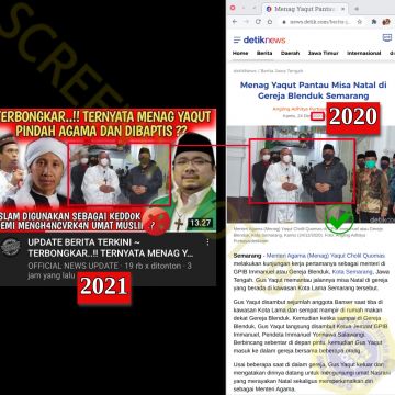 Benarkah Menteri Agama Yaqut Cholil Qoumas Dibaptis (Turnbackhoax.id)