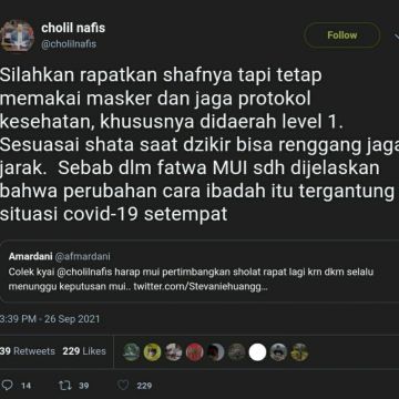 Cek Fakta: Benarkah Ketua MUI Menghimbau untuk Merapatkan Shaf Salat? (Turnbackhoax.id)