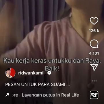 Adegan dalam serial "Layangan Putus" di WeTV yang  hadir di media sosial Pak Gubernur Jabar [Instagram @ridwankamil].