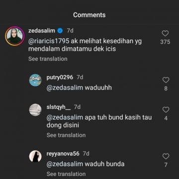 Zeda Salim sebut Ria Ricis pendam kesedihan. (Dok. Instagram)