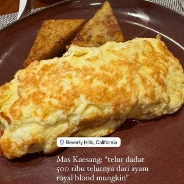 Erina Gudono Pamer Makan Telur Dadar Rp500 Ribu di Amerika (Instagram)