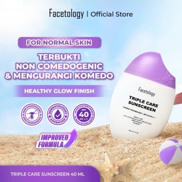 Facetology Triple Care Sunscreen SPF 40 PA+++ (Shopee/Facetology)
