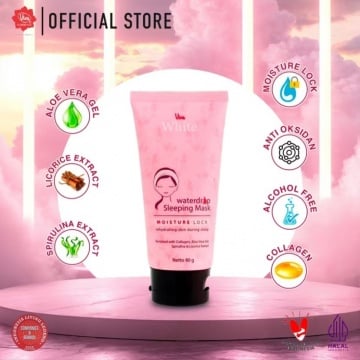 Waterdrop Sleeping Mask Viva Cosmetics menjadi salah satu rekomendasi sleeping mask yang bisa membantu bikin wajah glowing dengan harga yang relatif terjangkau mulai Rp20 ribuan (Shopee/VIVA Cosmetics Authorized Store Surabaya)