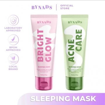 Bynads Bright Glow Sleeping Mask, salah satu rekomendasi masker dari brand lokal hidden gem yang bisa membantu membuat kulit wajah lebih cerah dan glowing dambaan banyak orang (Shopee/Bynads)