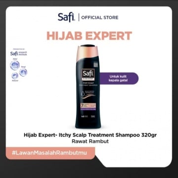 SAFI Hair Xpert Itchy Scalp Treatment Shampoo, salah satu sampo yang direkomendasikan untuk wanita berhijab (Shopee/Safi Official Shop)