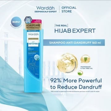Wardah Anti Dandruff Shampoo, salah satu sampo yang direkomendasikan untuk wanita berhijab (Shopee/Wardah Official Shop)