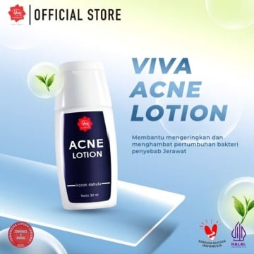Viva Acne Lotion, salah satu rekomendasi produk skincare Viva yang dapat membantu mengatasi breakout dan jerawat (Shopee/Viva Cosmetics Official Shop)