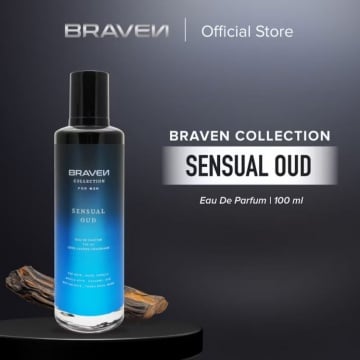 Braven Collection Eau De Parfum Rose Sensual Oud, salah satu rekomendasi pafrum pria dengan wangi harum dan tahan lama yang bisa ditemukan di Indomaret (Shopee/Evangeline Official Shop)