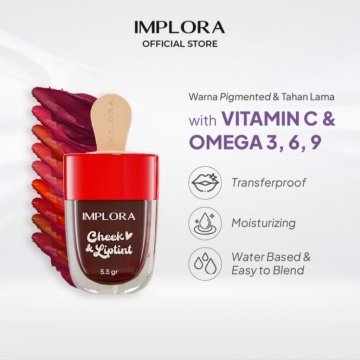 Implora Cheek and Lip Tint, salah satu lip tint dengan harga di bawah Rp50 ribu (Shopee/Implora Official Shop)
