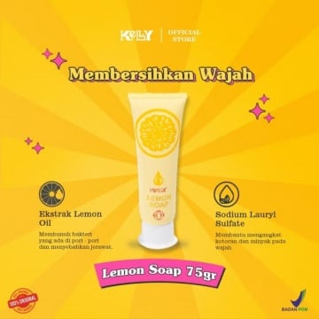 Kelly Lemon Soap, rekomendasi produk Kelly yang dapat membantu memutihkan wajah (Shopee/Kelly Official Shop)