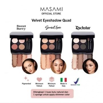 Masami Velvet Eyeshadow Quad (Shopee/Masami Official Shop)
