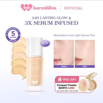 BNB barenbliss Bloomdew Inner Light Serum Tint Skin Tint Serum Glowy & Dewy Finish (Shopee/Barenbliss Official Shop)