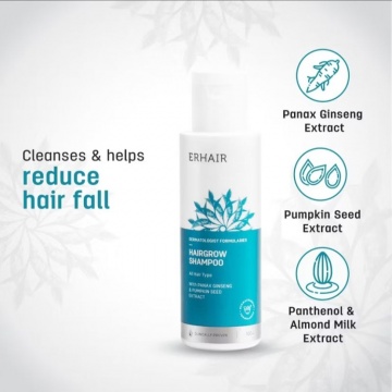 ERHAIR Hairgrow Shampoo with Panax Ginseng and Pumpkin Seed (Shopee/ERHASTORE OFFICIAL)