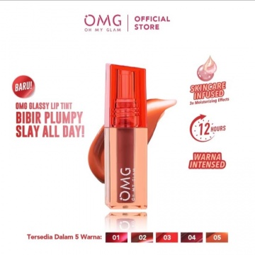 OMG OH MY GLAM Glassy Lip Tint (Shopee/OMG Beauty Official Shop)