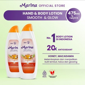 Marina Hand Body Lotion Natural Bundling 475 ml (Shopee/Marina Official Shop)