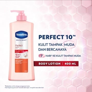 Vaseline Lotion Healthy Bright Perfect 400 ml (Shopee/Unilever Beauty Shop)