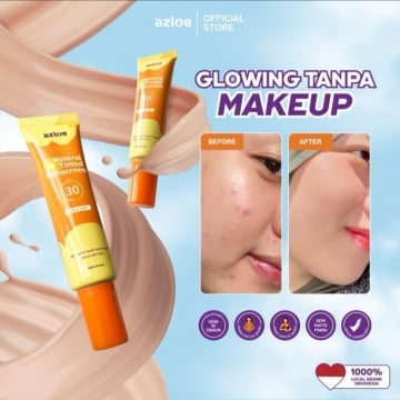 AZLOE TINTED SUNSCREEN HYBRID, rekomendasi tinted sunscreen yang patut kamu coba (Shopee/OFFICIAL.AZLOE)