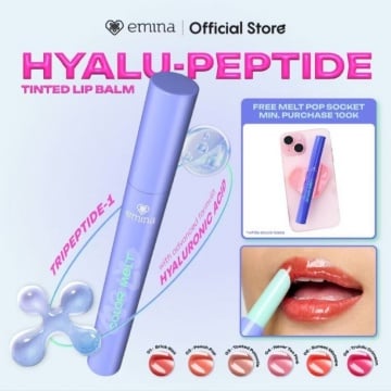 Emina Hyalupeptide Color Melt Balm, rekomendasi base ombre lip yang patut kamu coba (Shopee/Emina Official Shop)