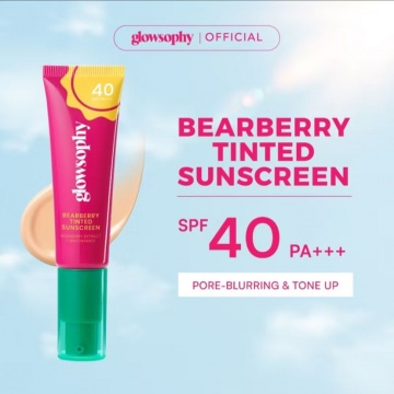 Glowsophy Bearberry Tinted Sunscreen SPF 40 PA+++, rekomendasi tinted sunscreen yang patut kamu coba (Shopee/Glowsophy Official Store)