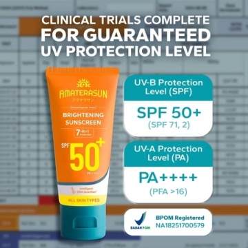 Amaterasun Brightening Sunscreen SPF 50+ PA++++ (Shopee/Amaterasun Official Store)
