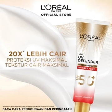 L’Oréal Paris UV Defender Collagen SPF 50+ PA++++, rekomendasi sunscreen yang mengandung kolagen (Shopee/L'Oreal Paris Indonesia Official Shop)