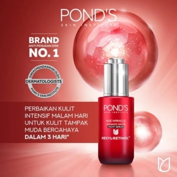PONDS Age Miracle Ultimate Night Serum Hexyl Retinol, rekomendasi serum retinol (Shopee)