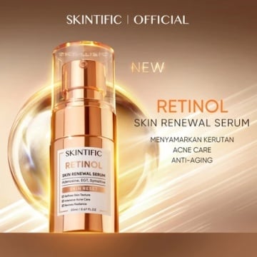 SKINTIFIC Retinol Skin Renewal Serum, rekomendasi serum retinol (Shopee)