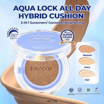 BIOAQUA Bedak Cushion Waterproof (Shopee/BIOAQUA Indonesia Official Shop)