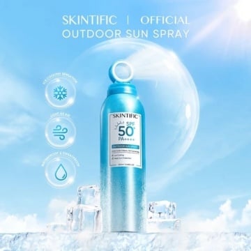 SKINTIFIC Outdoor Sunscreen Spray SPF 50+ PA++++ (Shopee)