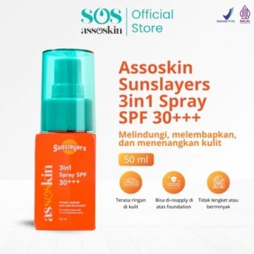 Assoskin Sunscreen Spray Sunslayers 3in1 Spray SPF 30+++ (Shopee)