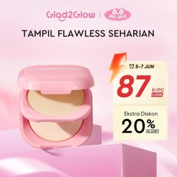Glad2Glow Perfect Blurring Powder Foundation Setting Two Way Cake (Shopee/Glad2Glow Official Store)