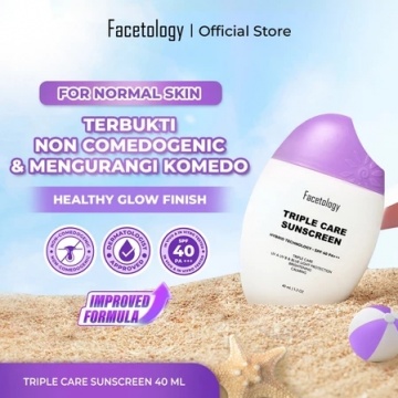 Facetology Triple Care Sunscreen SPF 40 PA+++ (Shopee/Facetology Official Shop)