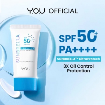 YOU Sunbrella Triple UV Elixir Sunscreen SPF50+ PA++++ (Shopee)