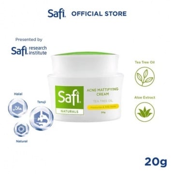 SAFI Naturals Acne Mattifying Cream Tea Tree Oil (Shopee)