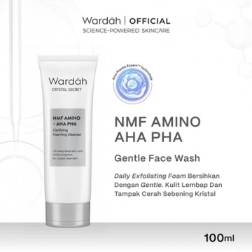 Wardah Crystal Secret NMF Amino + AHA PHA Clarifying Foaming Cleanser (Shopee/Wardah Official Shop)